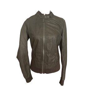 Brogden Womens Leather Jacket L Brown